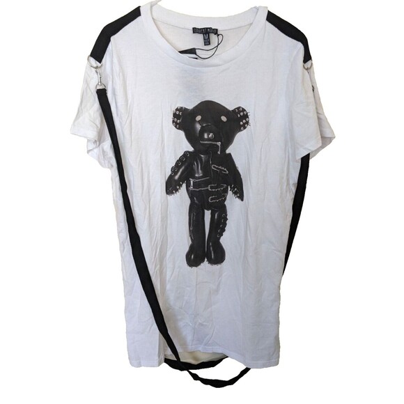 Dolls Kill Current Mood Tormented Teddy Graphic T-Shirt Tunic Medium - Picture 1 of 13